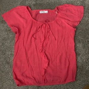 St Johns Bay Blouse Sz Lg Pink 💖